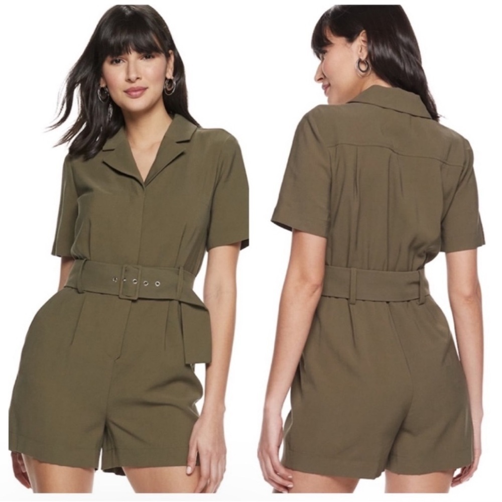 Nine West Safari Belted Romper